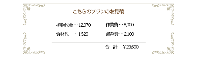 花壇作りプラン図（例）