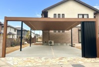 03 姫路市の外構リフォームで、三協カーポートFⅡとライアーレワイドを使用