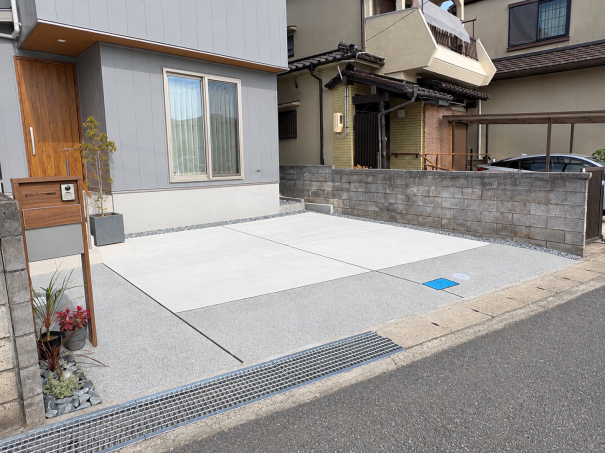 1A4CC086 兵庫県加古郡播磨町新築外構土間施工例