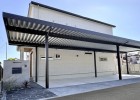 加古川市の新築外構でYKKの4台用カーポート　ジーポートpro を使用した施工例