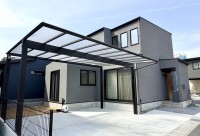 姫路市の新築外構で、カーポート三協　スカイリードを設置した事例