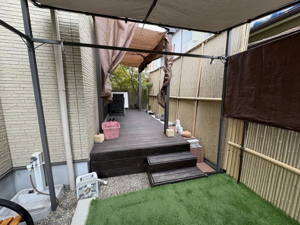 加古川市外構リフォームで、お庭のビフォー写真