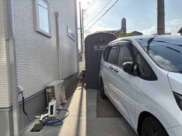 加古川市外構リフォームのガレージ部分ビフォー画像