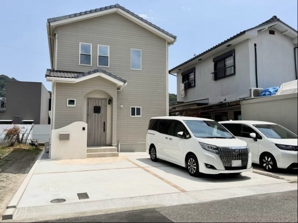 兵庫県姫路市新築外構全体の様子