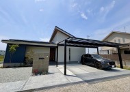 加古川市の新築外構で、広い敷地を活かしたオープン外構事例