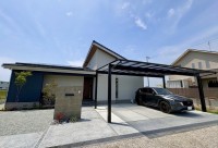 加古川市の新築外構で、広い敷地を活かしたオープン外構事例