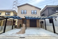 高砂市の新築外構で、三協　スカイリードを施工した施工事例