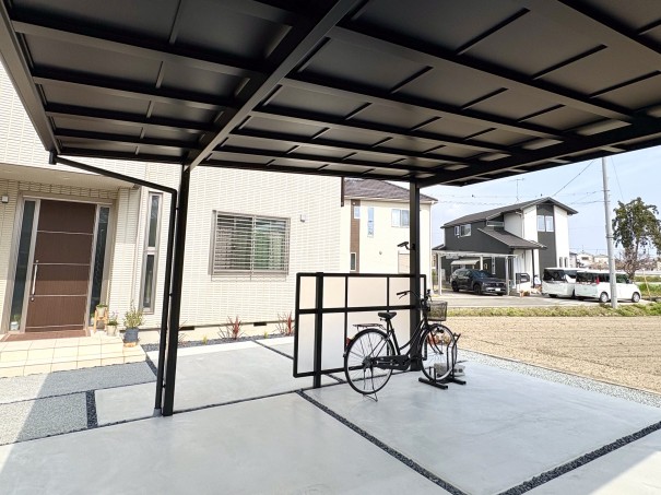 加古川市の新築外構で、LIXIL ネスカF 2台用を設置した施工例