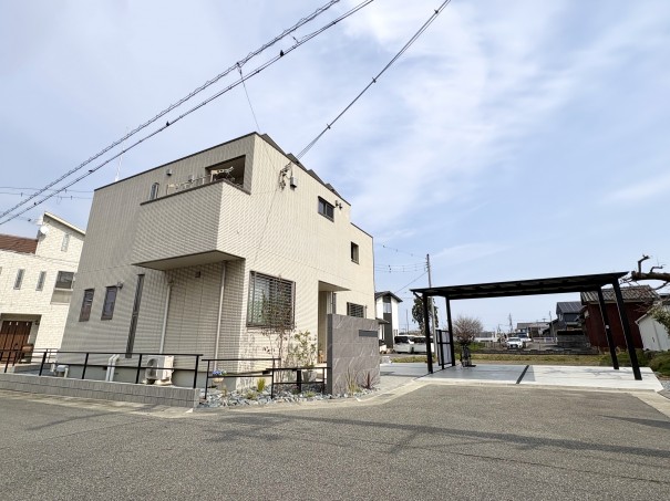 加古川市の新築外構で、広い敷地を活かしたオープンエア外構の施工事例