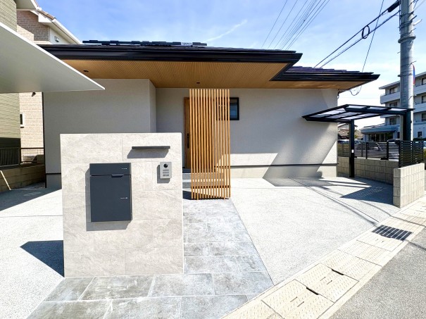 高砂市の新築外構で、ジャパンディな平屋外構の施工事例