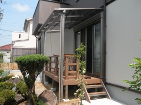 サンクテラス Toex を取り付けた 高砂市ｍ様邸 加古川市 高砂市の外構 エクステリア工事はチェリーブロッサムガーデン